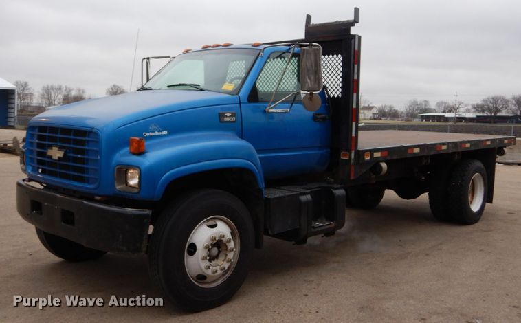 image for item DH5045 1997 Chevrolet C6500 flat dump bed truck