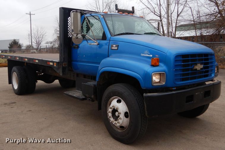 image for item DH5045 1997 Chevrolet C6500 flat dump bed truck