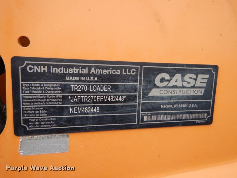 image for item DH5048 2014 Case TR270 skid steer