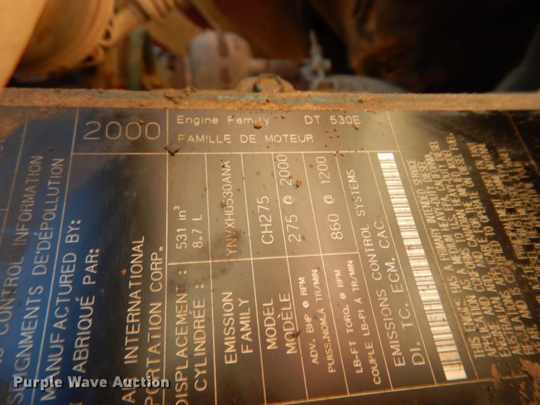 image for item DH5050 2000 International 4900 dump truck