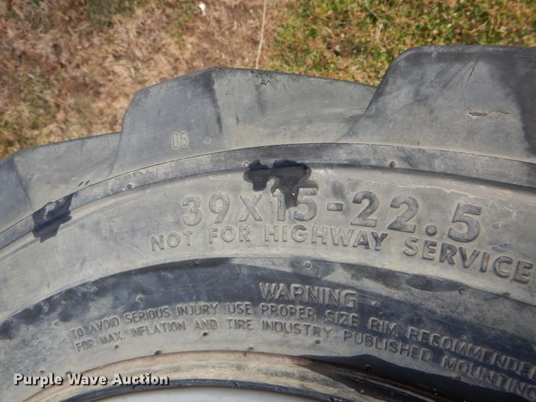 image for item DH6905 (4) 39 x 15-22.5 foam filled tires