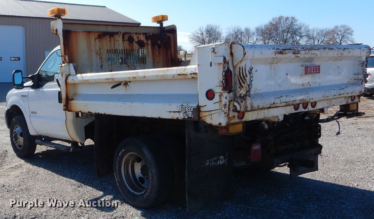 image for item DH6921 2005 Ford F350 Super Duty XL dump bed pickup truck