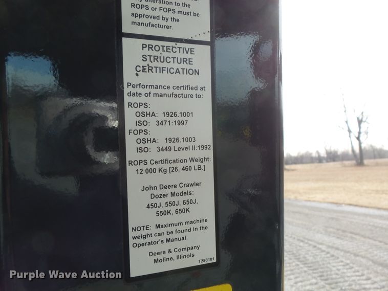 image for item DH7814 2014 John Deere 650K LGP dozer