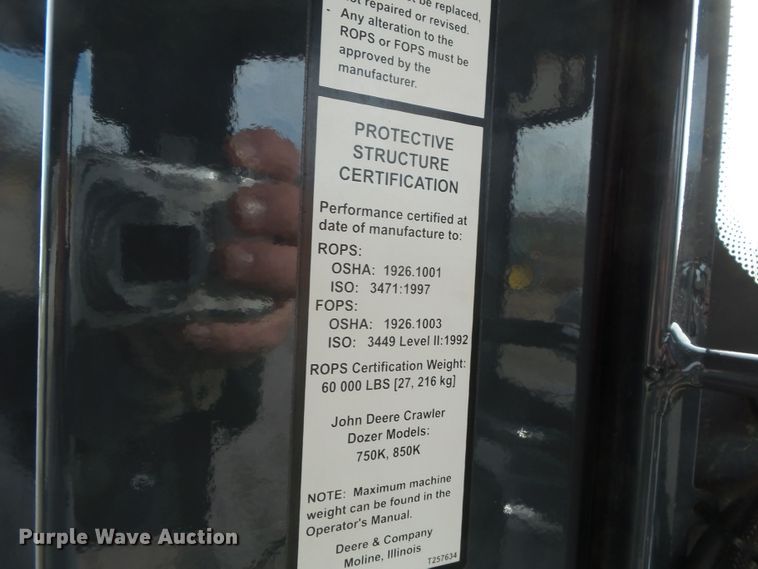 image for item DH7815 2013 John Deere 750K LGP dozer