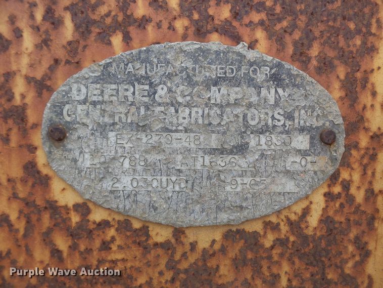 image for item DH7816 John Deere EX-270-48 excavator bucket