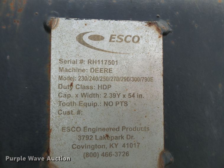 image for item DH7817 Esco 54"W excavator bucket