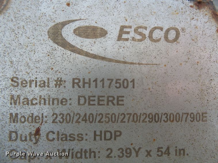 image for item DH7817 Esco 54"W excavator bucket