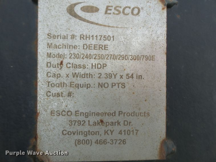 image for item DH7817 Esco 54"W excavator bucket