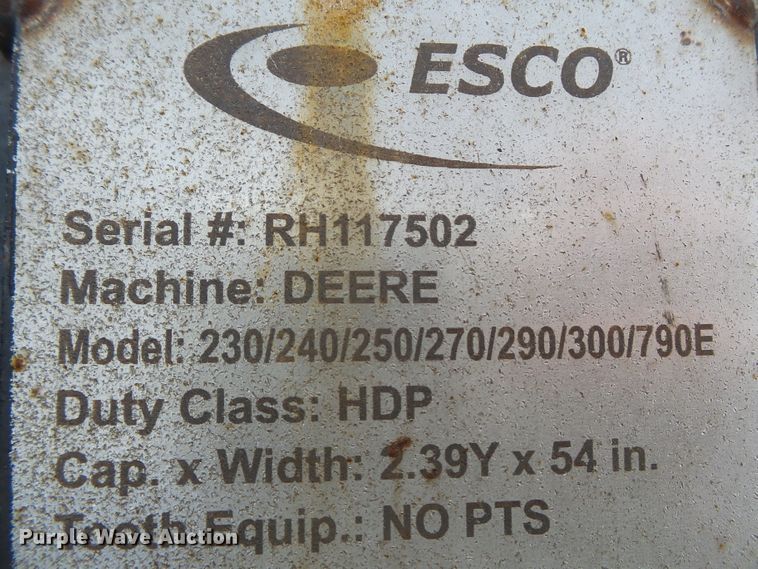 image for item DH7818 Esco 54"W excavator bucket