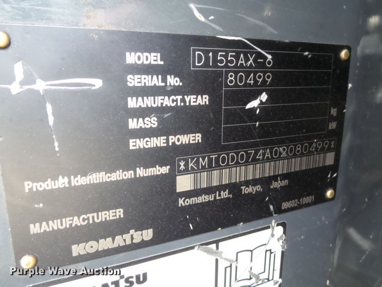 image for item DH7819 2008 Komatsu D155AX-6 dozer