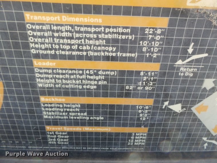 image for item DH7822 1988 Case 580K backhoe