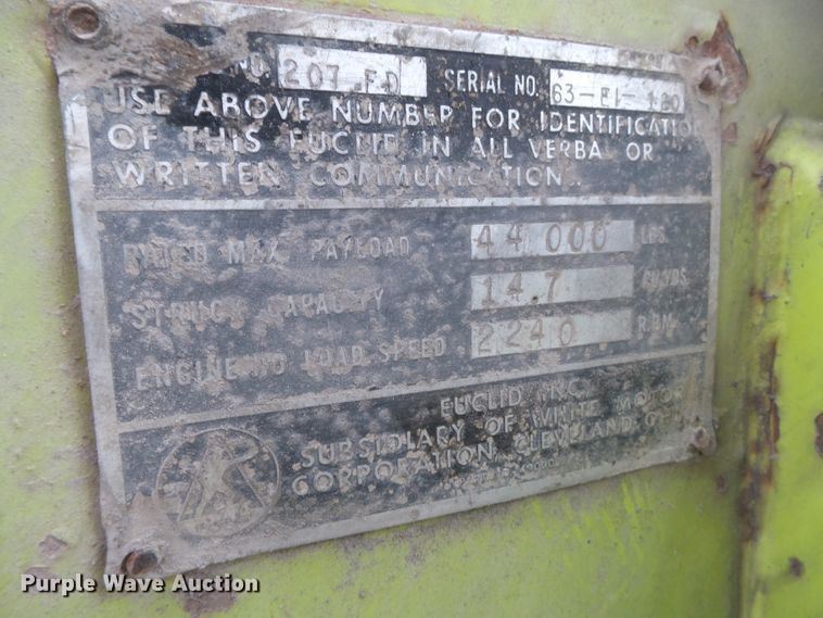 image for item DH7826 Euclid 207FD water wagon