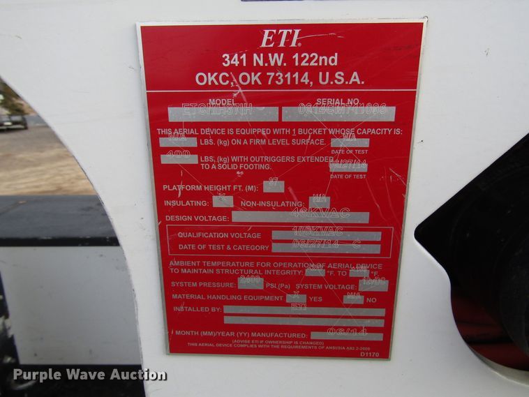 image for item DH8289 2014 Dodge Ram 5500 bucket truck