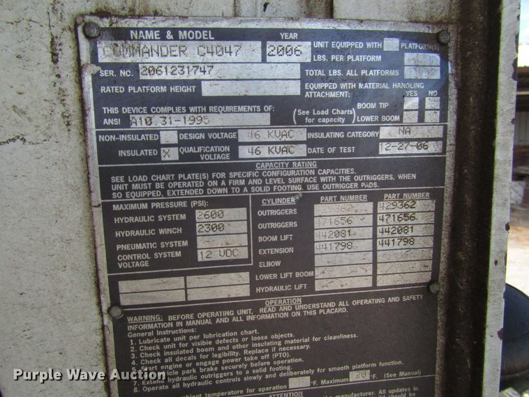 image for item DH8293 2007 International 4400 digger derrick truck