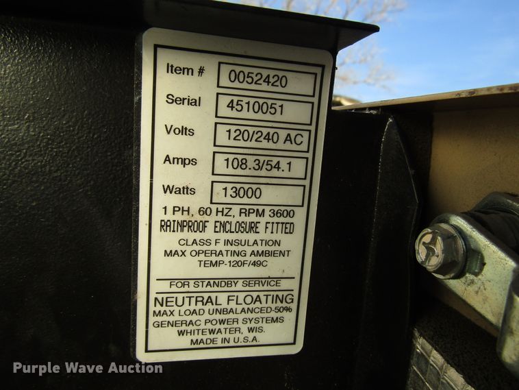 image for item DH8320 Generac Guardian generator
