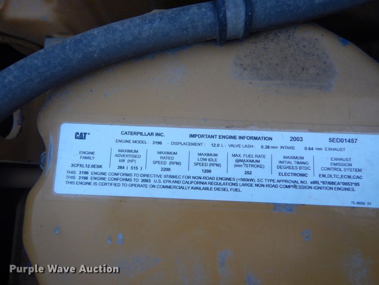 image for item DI2392 2003 Caterpillar 730 haul truck