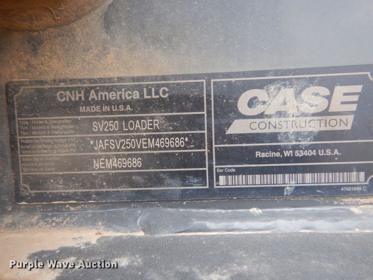 image for item DI2413 2014 Case SV250 skid steer