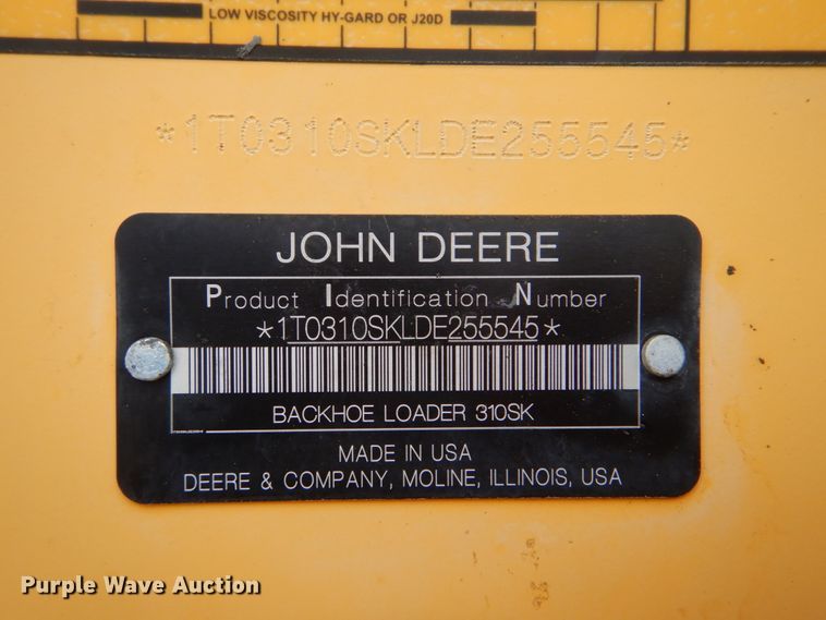 image for item DI2414 2014 John Deere 310SK backhoe