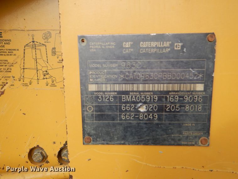 image for item EK9090 2003 Caterpillar 963C track loader