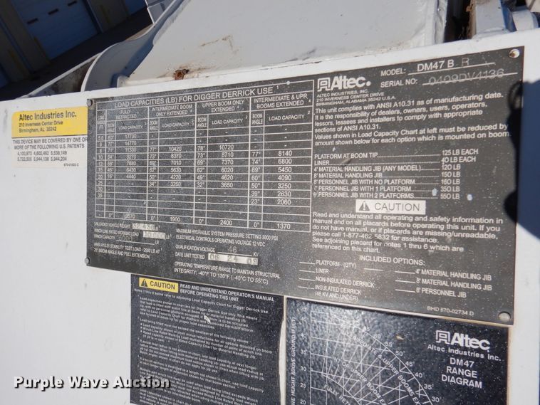 image for item EK9124 2009 International WorkStar 7400 digger derrick truck