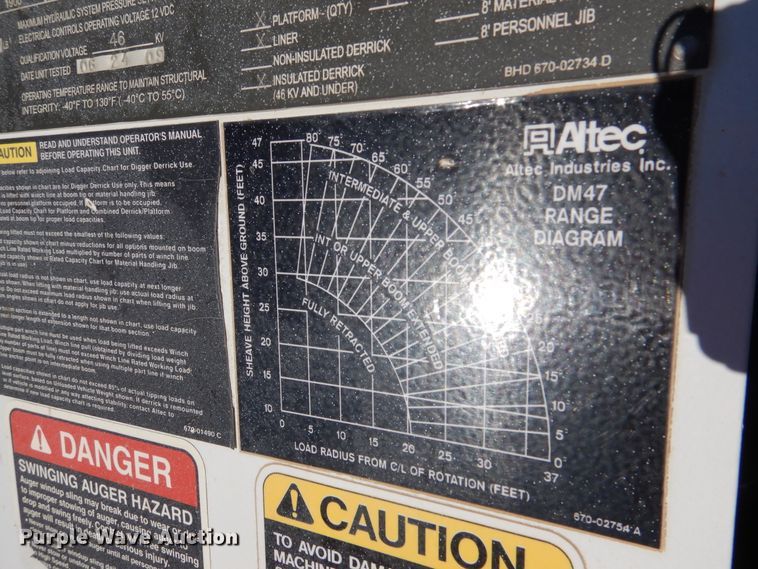 image for item EK9124 2009 International WorkStar 7400 digger derrick truck