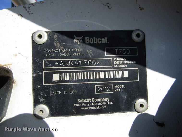 image for item FD9328 2012 Bobcat T750 skid steer