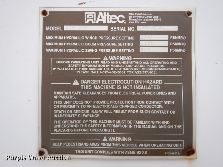 image for item FF9112 2009 Peterbilt 340 crane truck