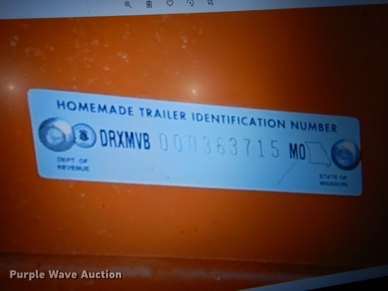 image for item FI9737 2019 shop built utility trailer