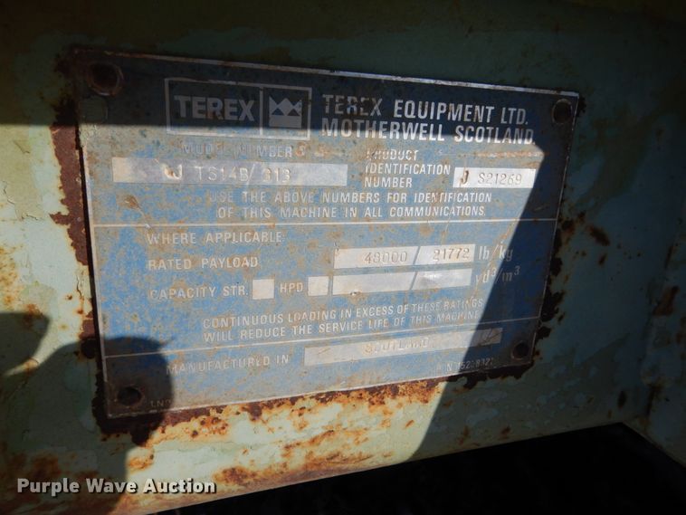 image for item FU9033 1988 Terex TS14B conventional scraper