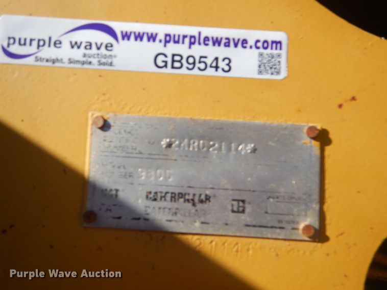 image for item GB9543 1998 Caterpillar 980G wheel loader