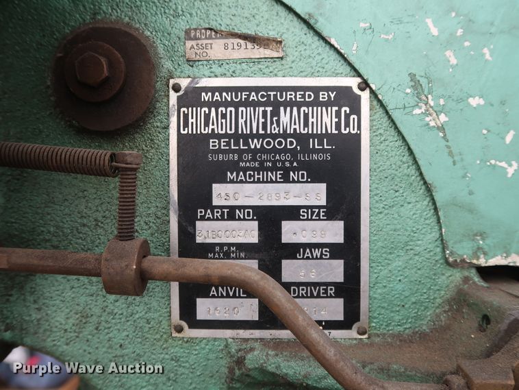 image for item GD9825 Chicago rivet machine