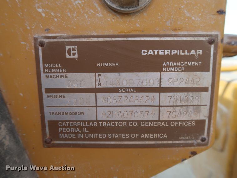 image for item GD9945 1984 Caterpillar D6D dozer