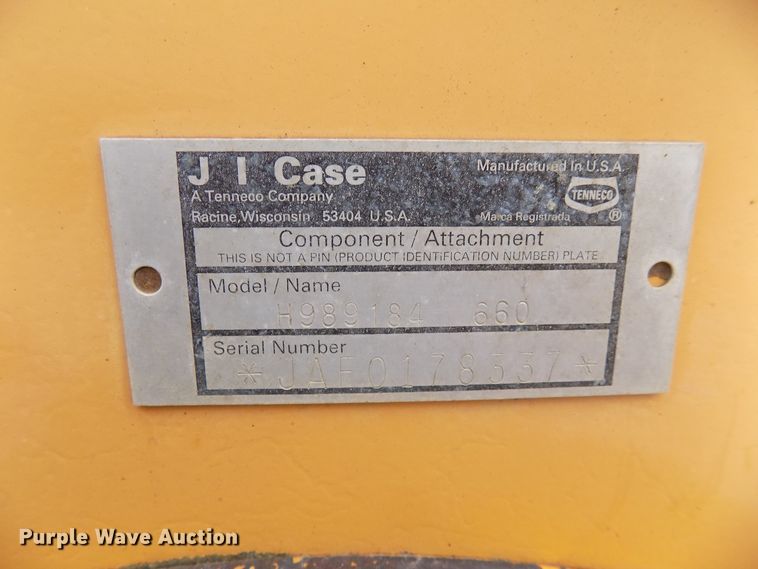 image for item GF9863 1996 Case 660 trencher