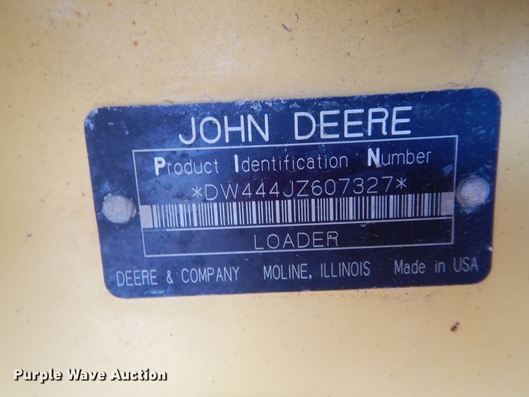 image for item GF9922 2006 John Deere 444J wheel loader