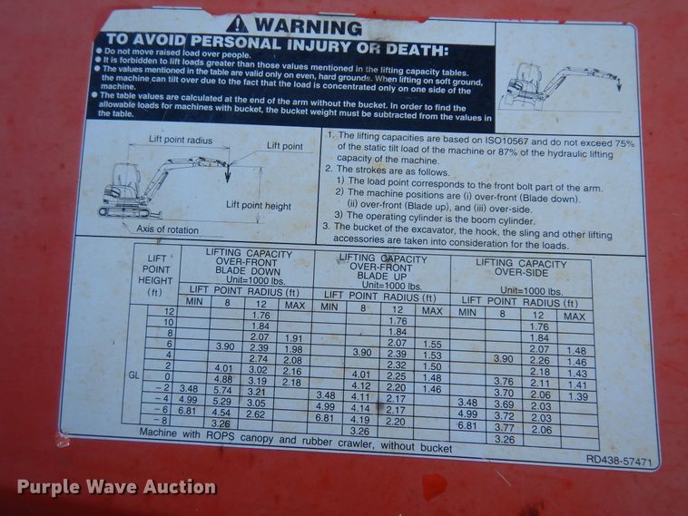 image for item H1209 Kubota U45 mini excavator