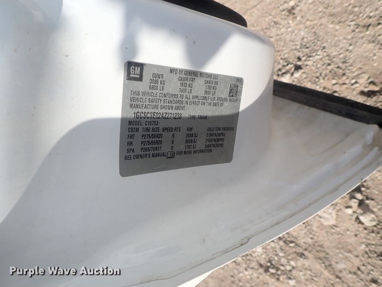 image for item DC3405 2010 Chevrolet Silverado 1500 Ext. Cab pickup truck