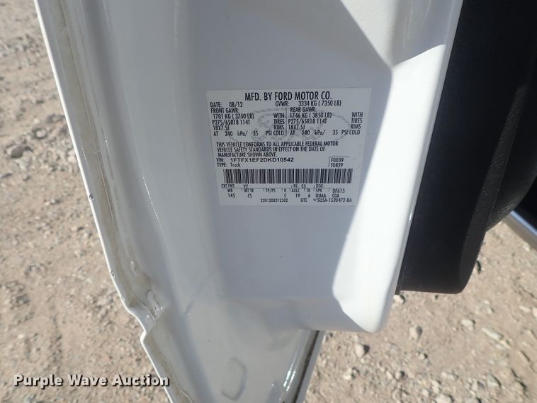 image for item DC3406 2013 Ford F150 SuperCab pickup truck