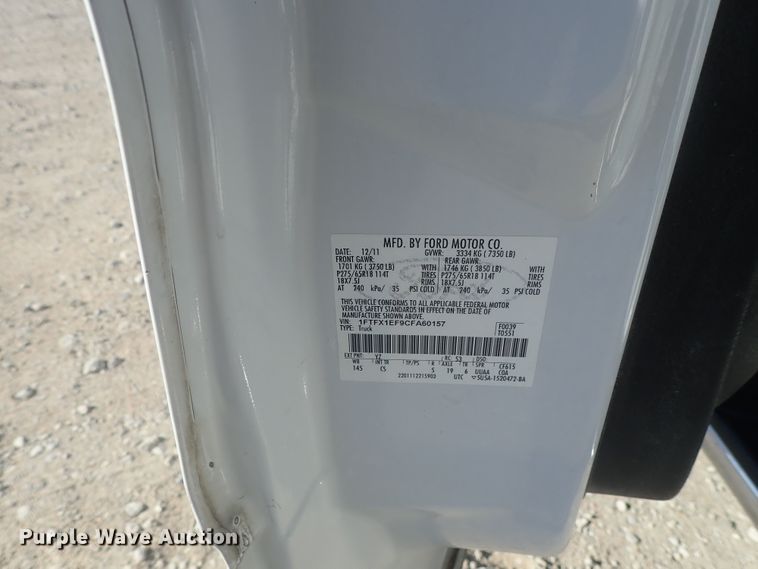 image for item DC3409 2012 Ford F150 SuperCab pickup truck