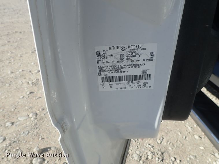 image for item DC3410 2012 Ford F150 SuperCab pickup truck