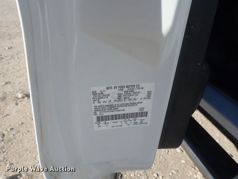 image for item DC3410 2012 Ford F150 SuperCab pickup truck