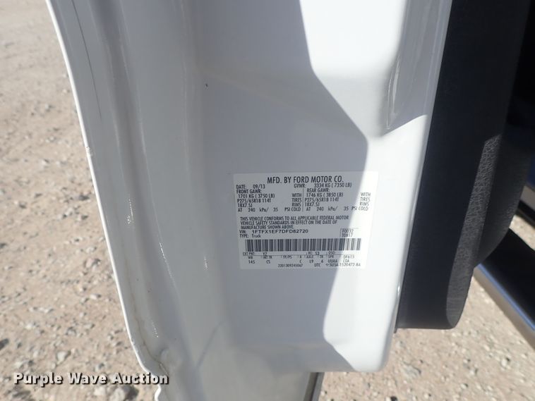 image for item DC3415 2013 Ford F150 SuperCab pickup truck