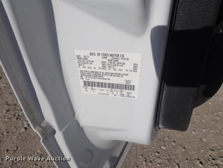 image for item DC3415 2013 Ford F150 SuperCab pickup truck