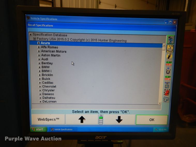 image for item DI9165 Hunter DSP400 alignment machine