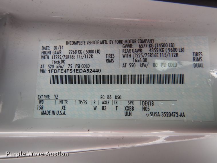 image for item FU9056 2014 Ford Econoline E450 shuttle bus