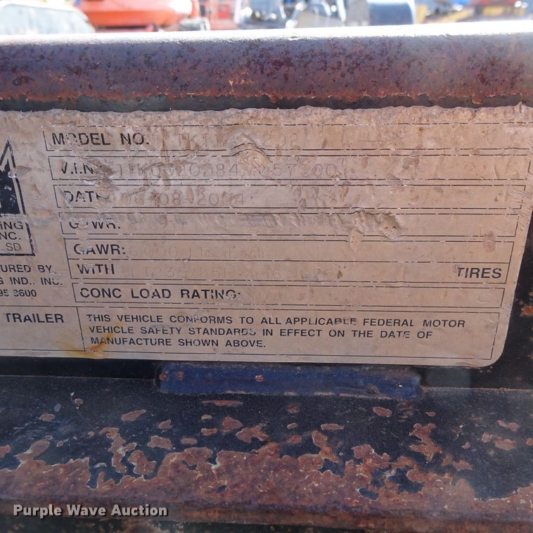 image for item GI9782 2004 Trail King TKT12U utility trailer