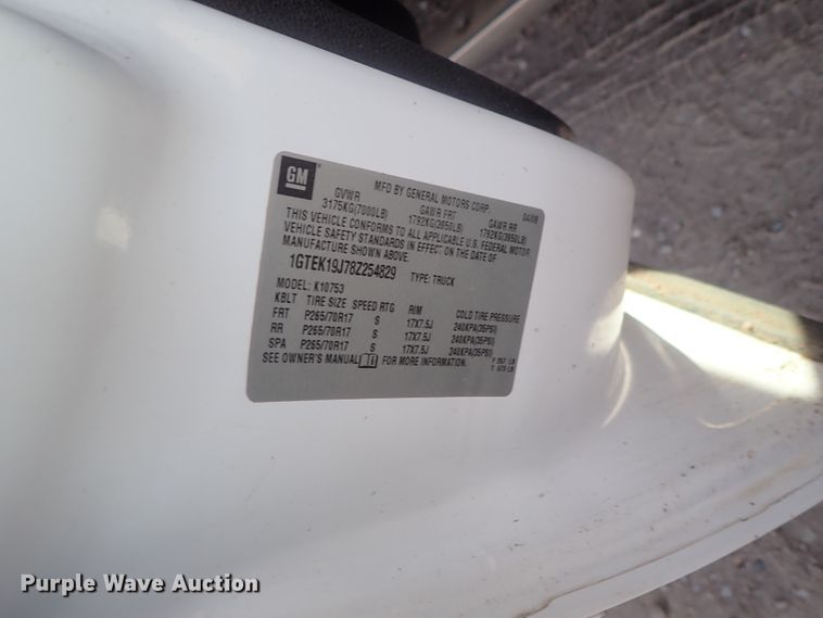 image for item DC3400 2008 GMC Sierra 1500 Ext. Cab pickup truck