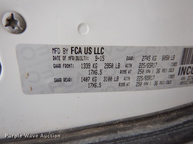 image for item DE4218 2016 Dodge Grand Caravan handicap accessible van