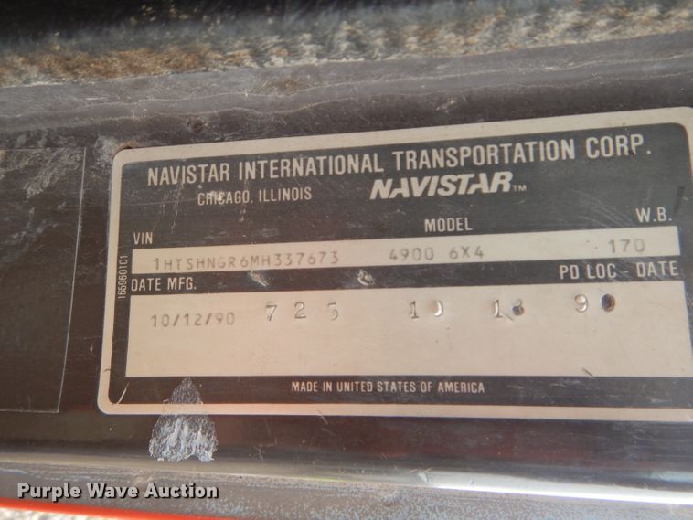 image for item DH2514 1991 International 4900 dump truck