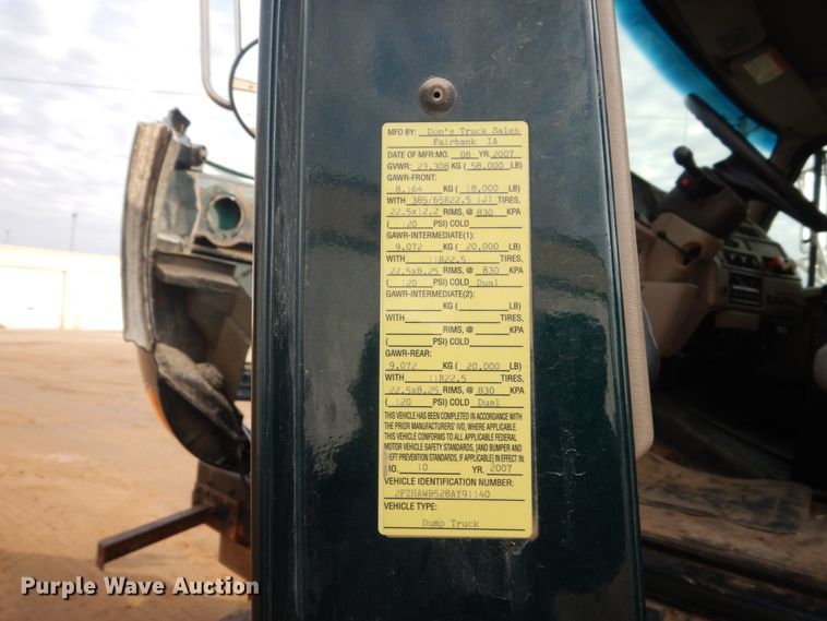 image for item EC9230 2008 Sterling LT8500 dump truck