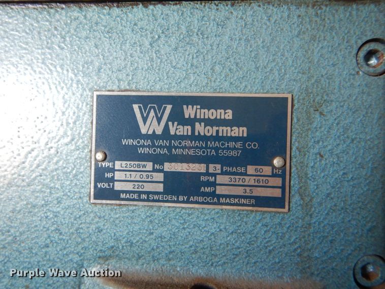 image for item FG9869 Winona Van Norman L250BW seat and guide machine